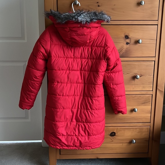 Columbia Women’s Puffer Parka Jacket Coat Size Small Red - Picture 2 of 9